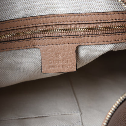 Gucci Pebbled Calfskin Large Soho Hobo Camelia 6 of 11