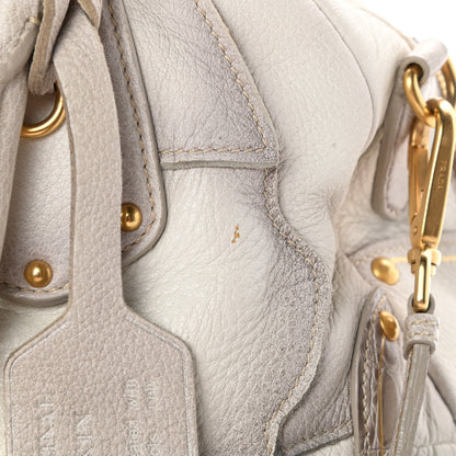 Prada Cervo Patchwork Fringe Bowler Bianco 21 of 21