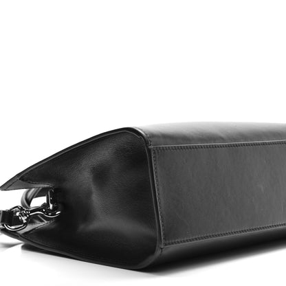 Gucci Calfskin Marmont Ribbon Top Handle Bag Black 8 of 10