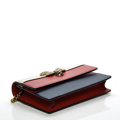 Gucci Calfskin Queen Margaret Chain Wallet Blue Agata Hibiscus Red Mystic White 13 of 18