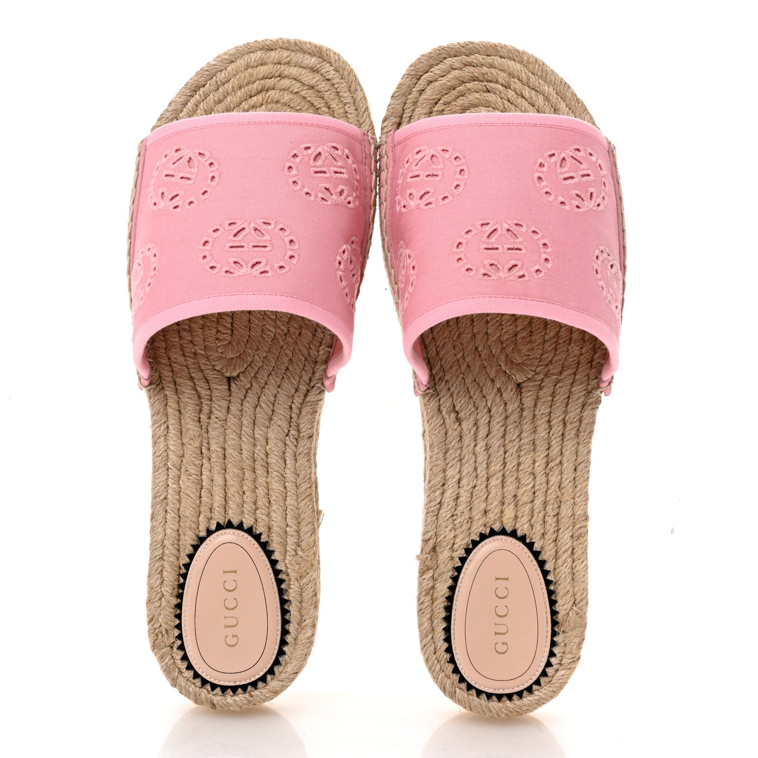 Gucci Canvas Interlocking G Damita Espadrille Sandals 42 Wild Rose 2 of 12