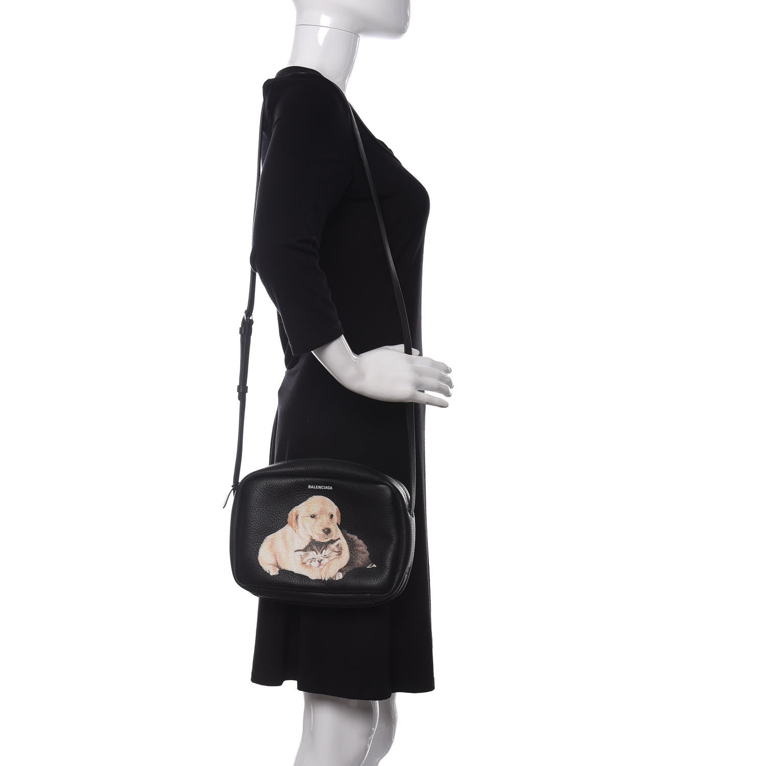 Balenciaga Calfskin Puppy And Kitten S Everyday Camera Bag Black 2 of 10