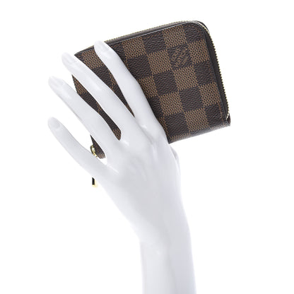 Louis Vuitton Damier Ebene Zippy Coin Purse Rose Ballerine 2 of 8