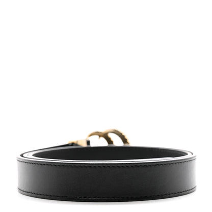 Gucci Moon Calfskin Torchon Double G 25mm Belt 90 36 Black 2 of 7