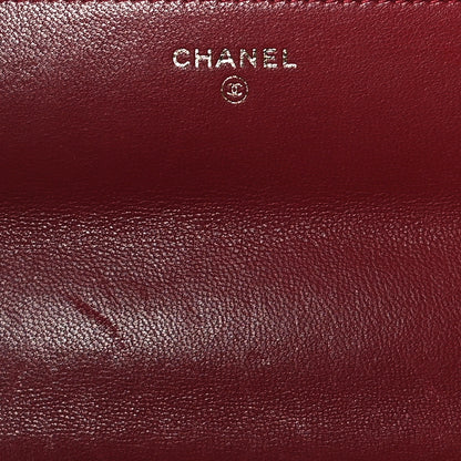 Chanel Goatskin Quilted Chanel 19 Wallet On Chain WOC Red 7 of 12