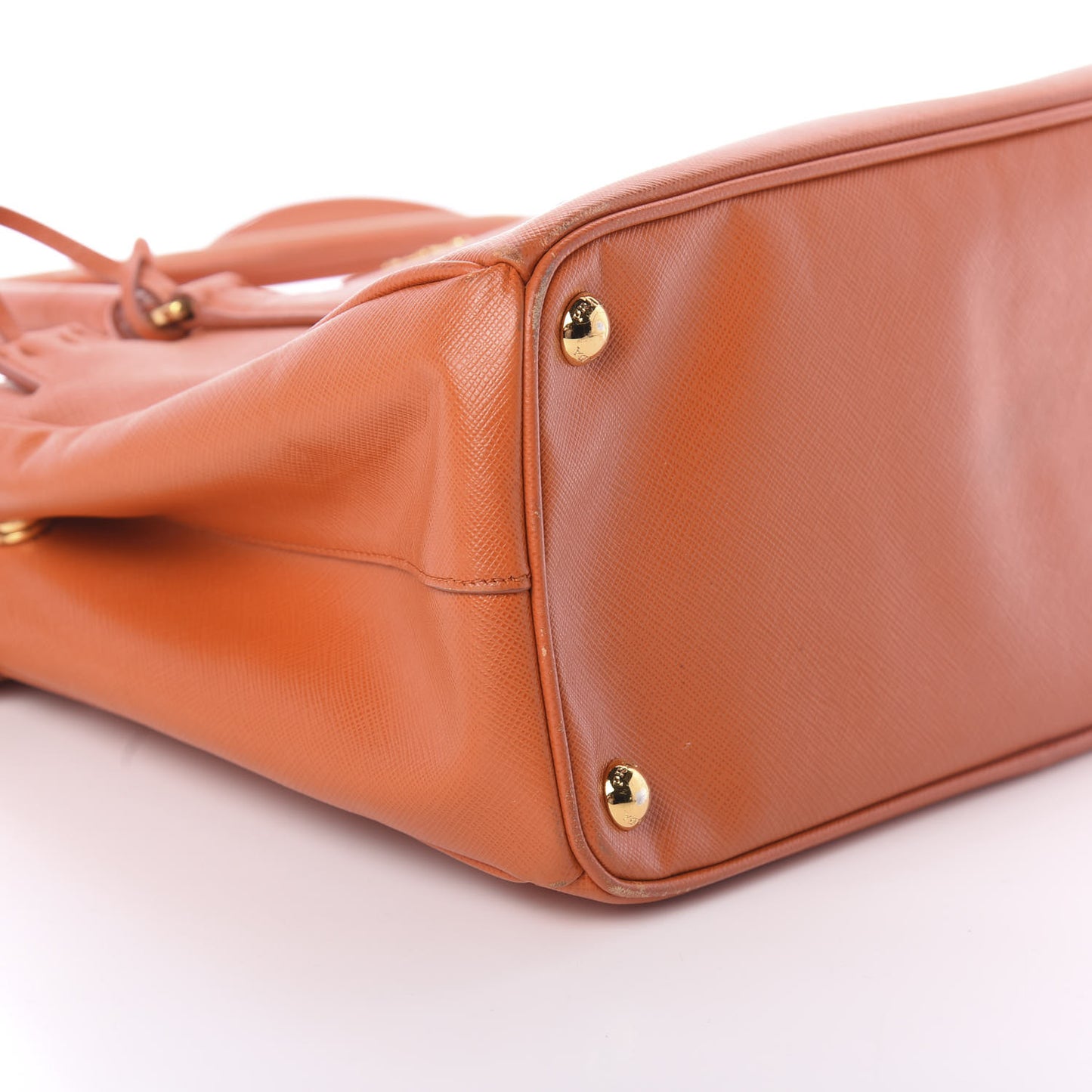 Saffiano Small Galleria Double Zip Tote Papaya