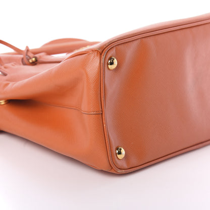 Prada Saffiano Small Galleria Double Zip Tote Papaya 9 of 10