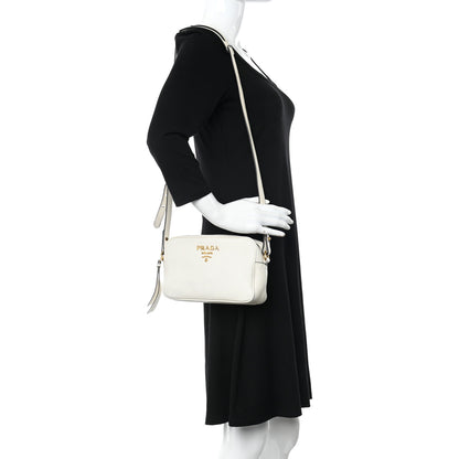 Prada Vitello Daino Camera Crossbody Bianco 2 of 16