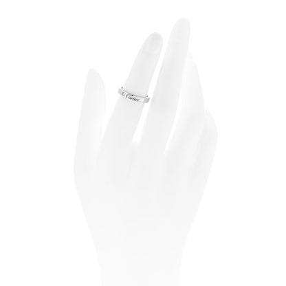 Cartier Platinum Diamond 3mm C De Cartier Wedding Band Ring 48 4.5 2 of 4