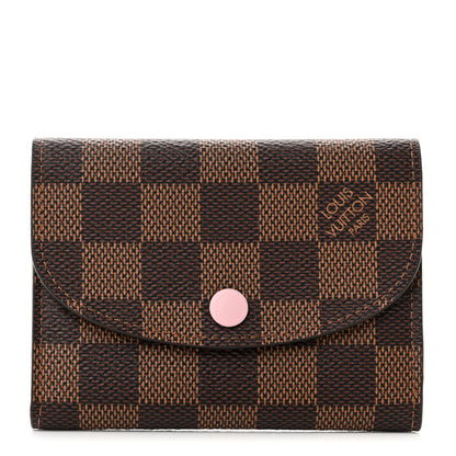 Louis Vuitton Damier Ebene Rosalie Coin Purse Rose Ballerine 1 of 7