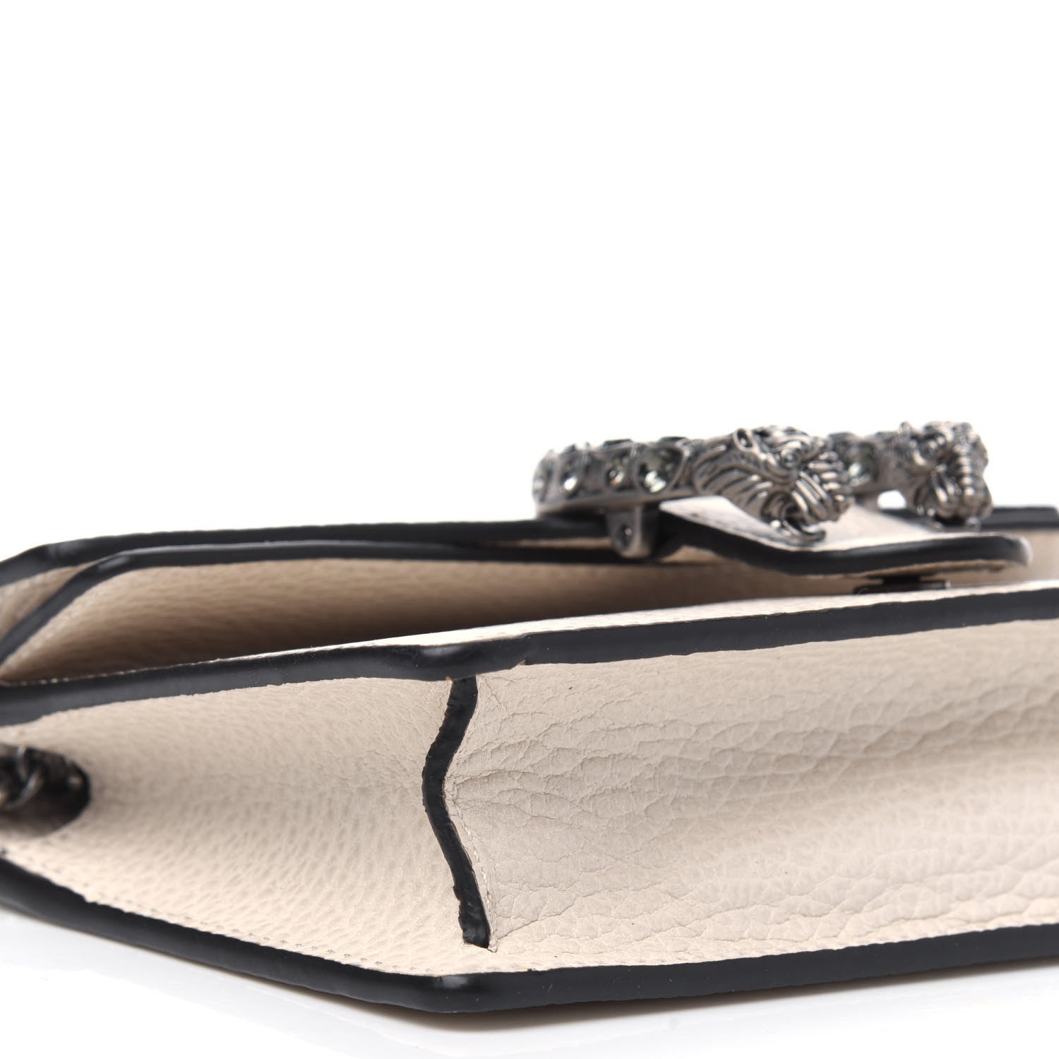 Gucci Dollar Calfskin Crystal Super Mini Dionysus Shoulder Bag Mystic White Black Diamond 8 of 11