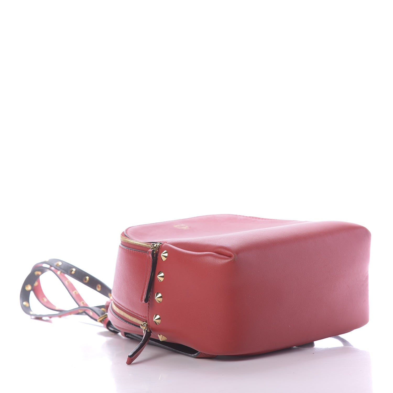 MCM Calfskin Mini Duchess Polke Studs Backpack Red 3 of 14