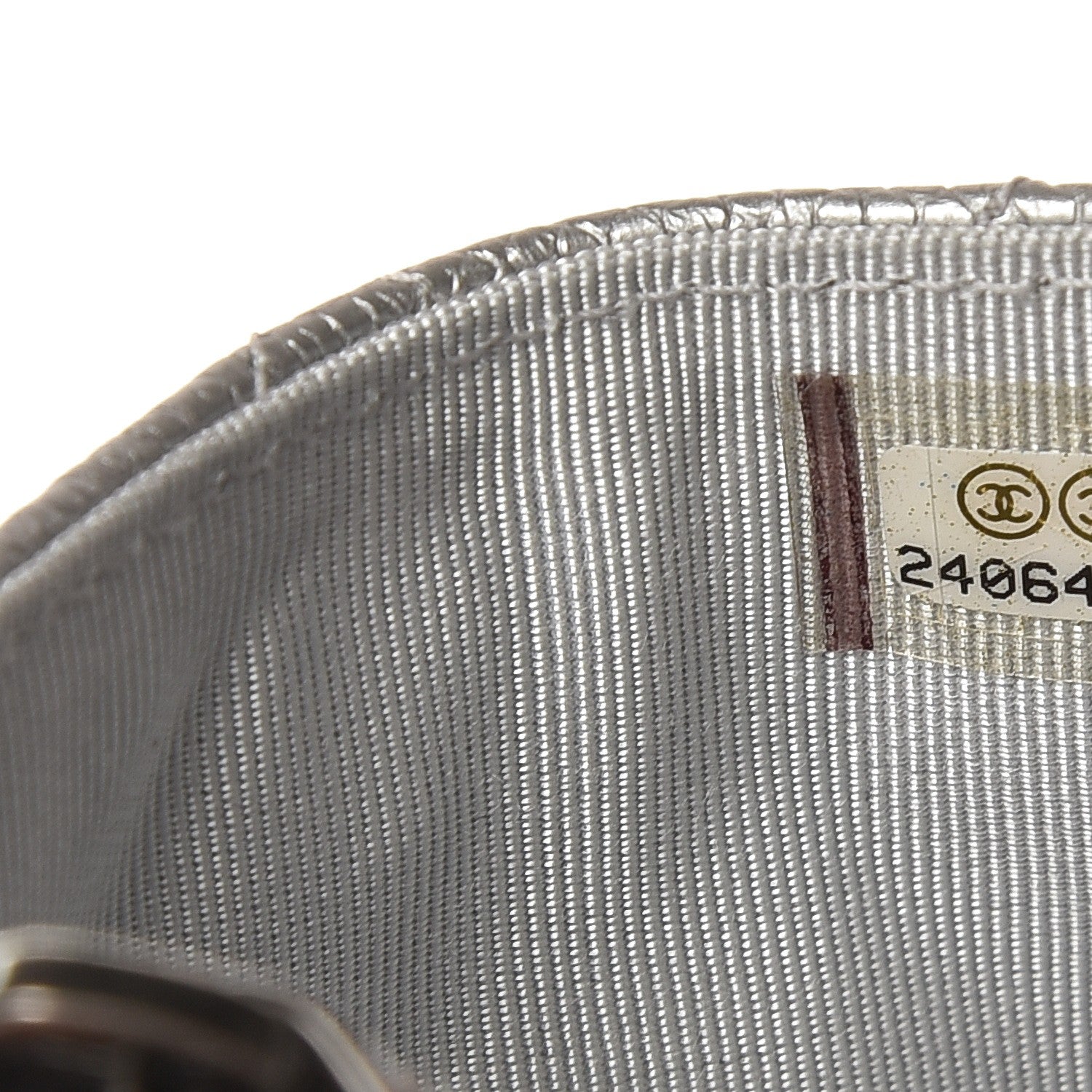 Chanel Metallic Caviar Quilted Card Holder Silver 7 of 7