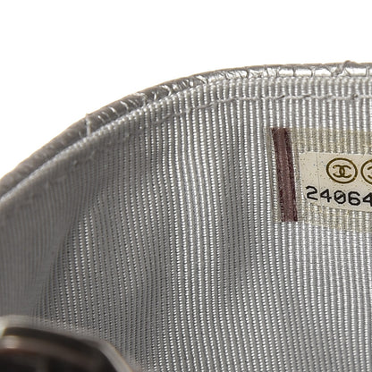 Chanel Metallic Caviar Quilted Card Holder Silver 7 of 7
