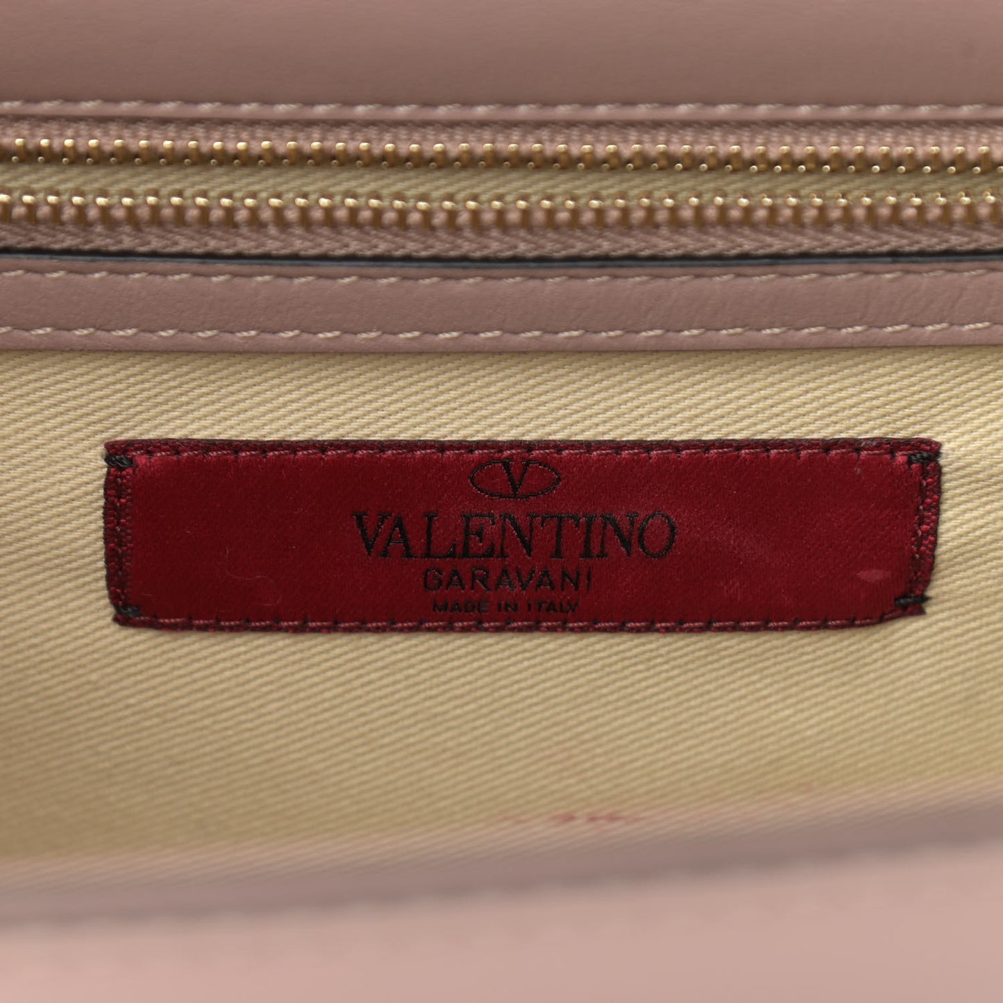 Vitello Medium Glam Lock Rockstud Flap Poudre