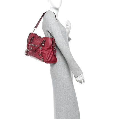 Balenciaga Agneau Giant 21 Silver Hardware City  Pourpre 2 of 11