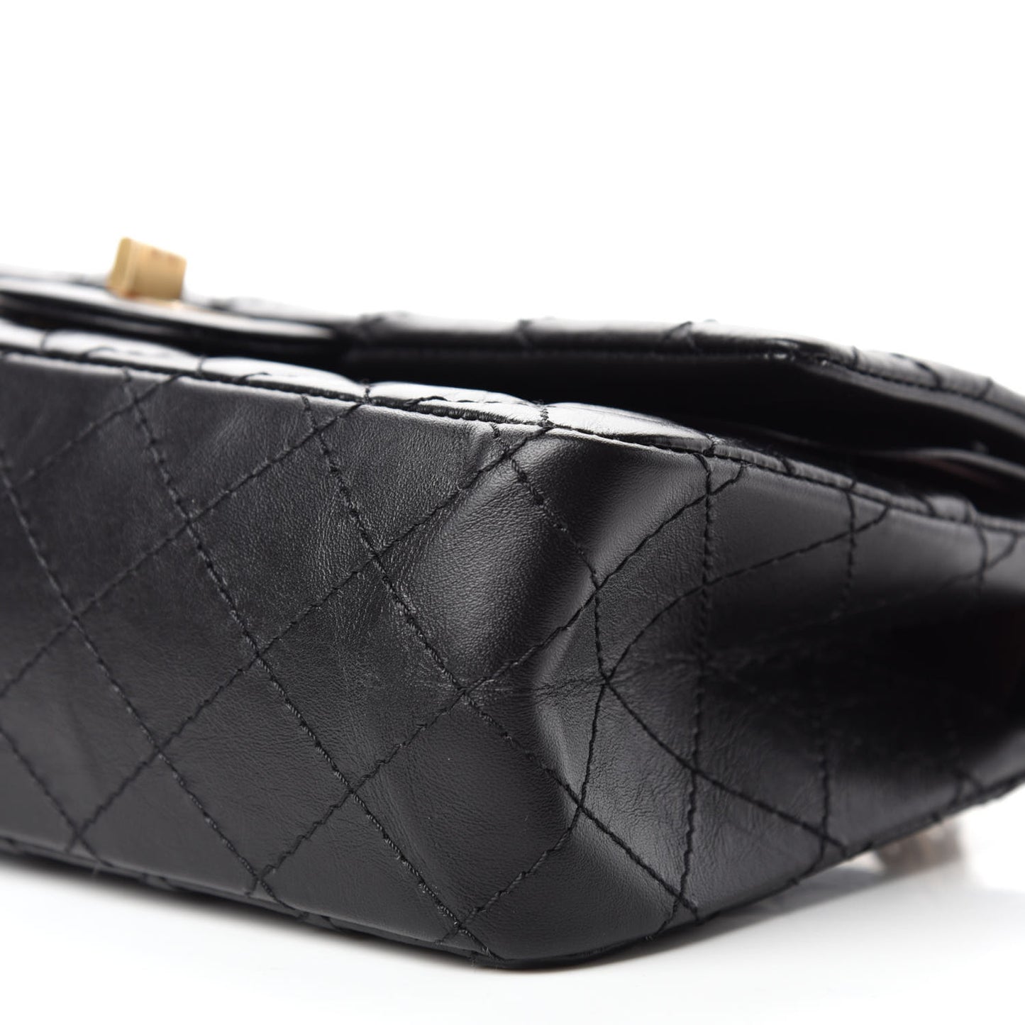 Aged Calfskin Quilted 2.55 Reissue 225 Flap Black