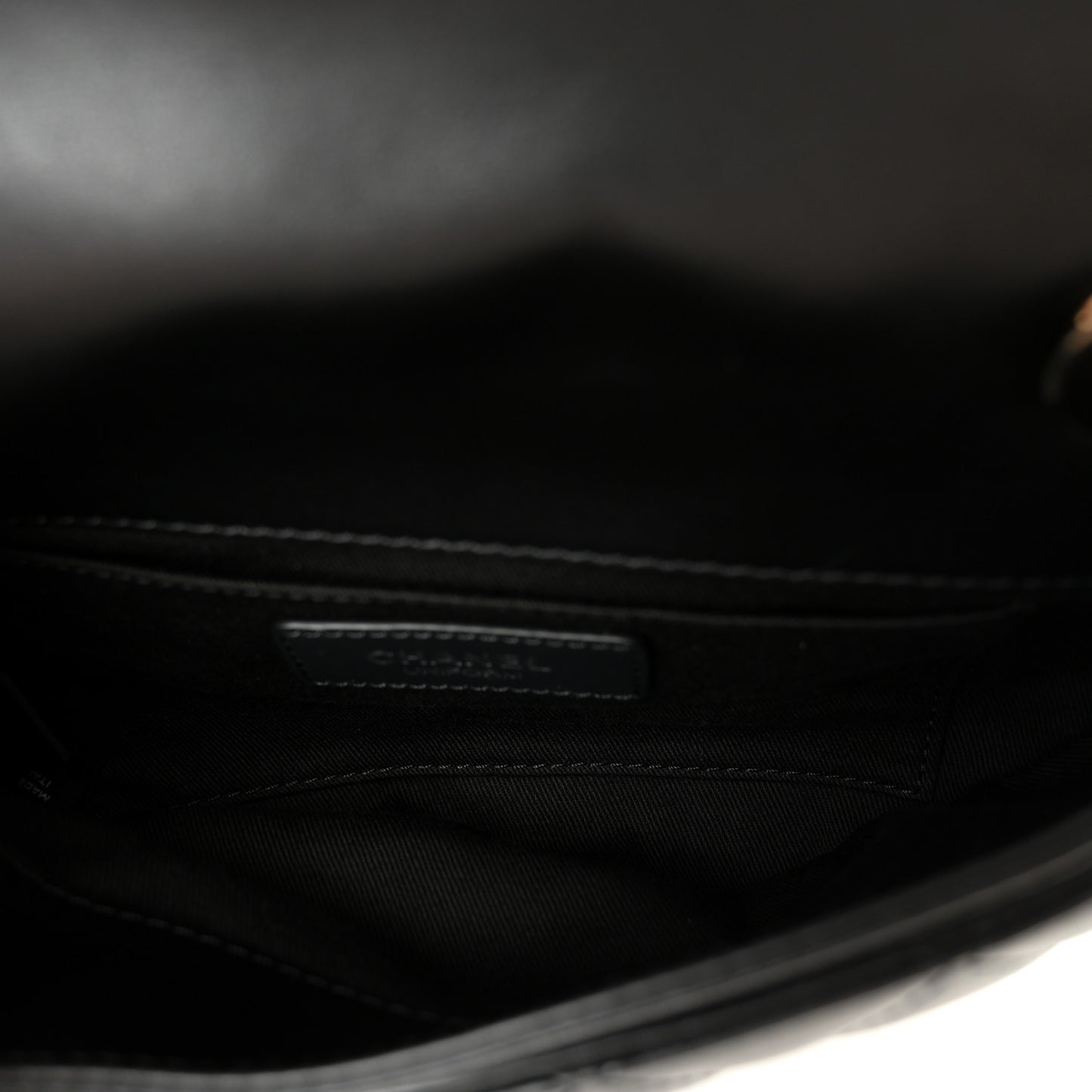 Calfskin Quilted CC Uniform Flap Belt Bag Black