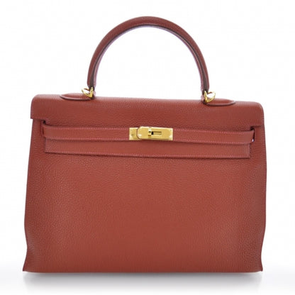 Hermes Togo Kelly Retourne 35 Vermillion 1 of 12