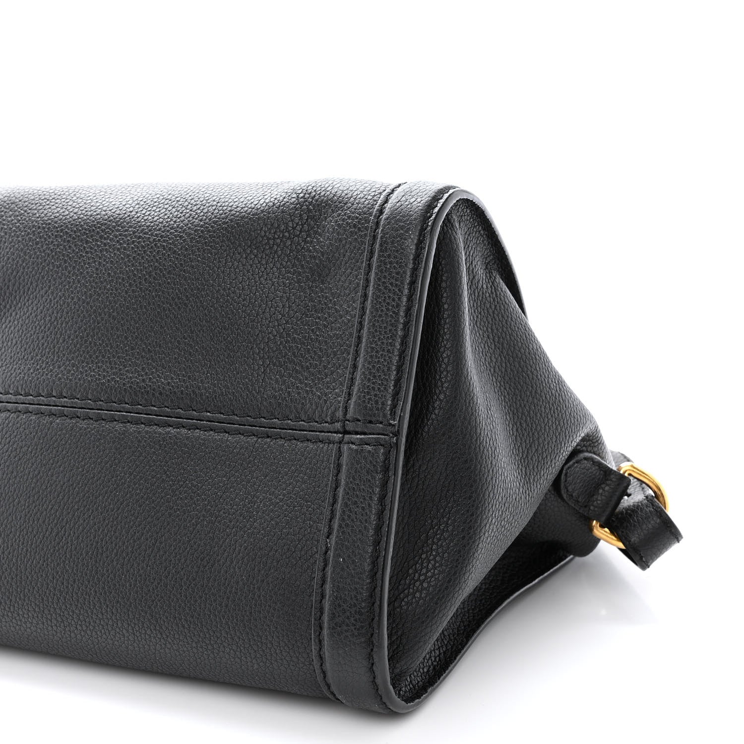 Alexander McQueen Pebbled Calfskin Small Skull Padlock Zip Around Tote Black 11 of 14