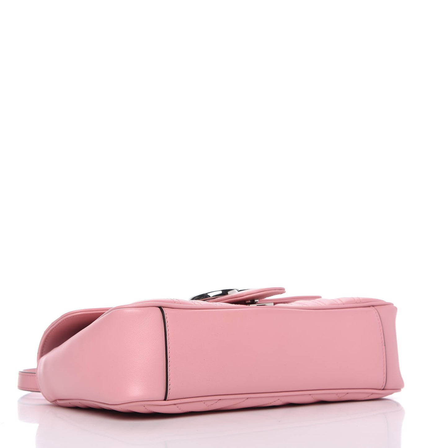 Calfskin Matelasse Small GG Marmont Shoulder Bag Wild Rose