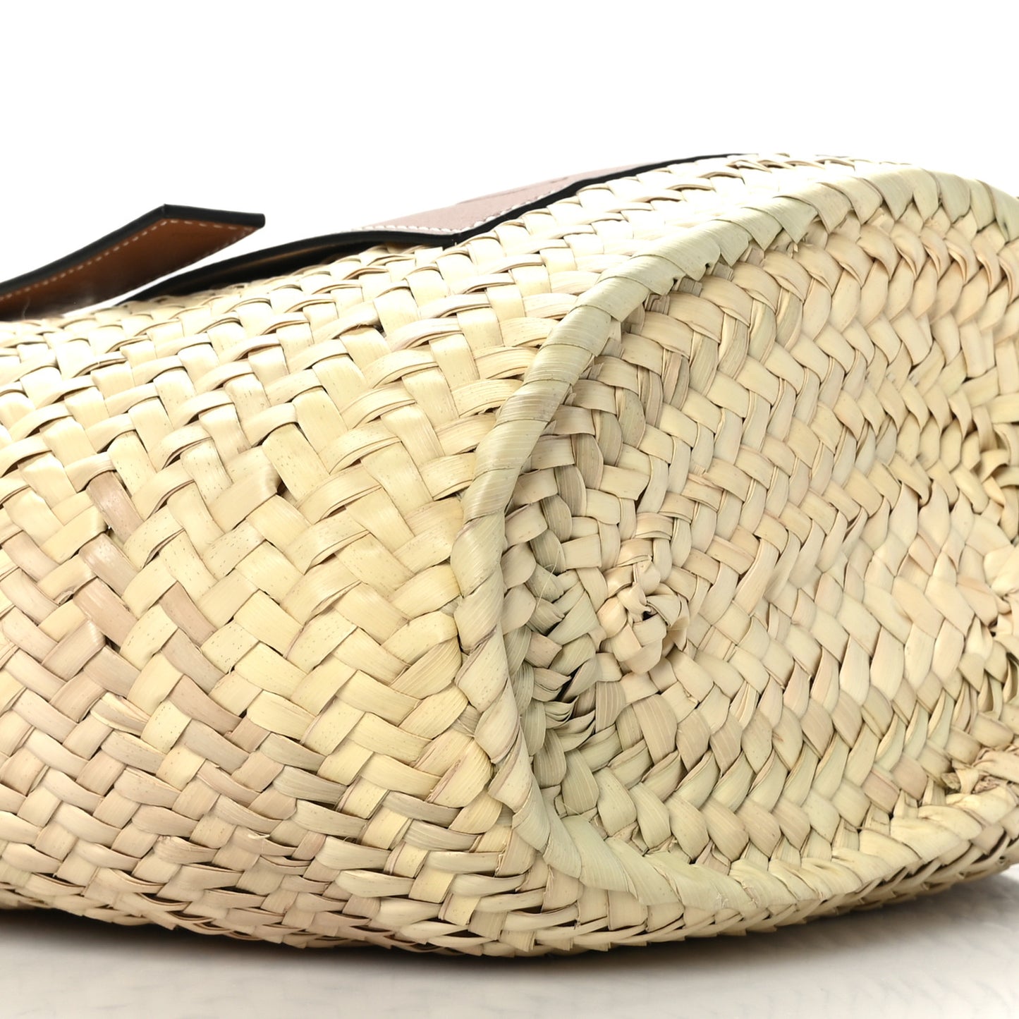 Raffia Medium Basket Tote Bag Natural Tan