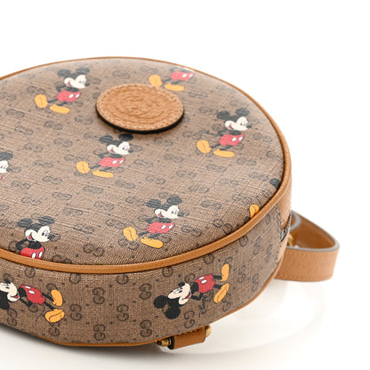 Gucci X DISNEY Mini Vintage GG Supreme Monogram Mickey Mouse Round Backpack Beige Vintage Sun Oil 10 of 10