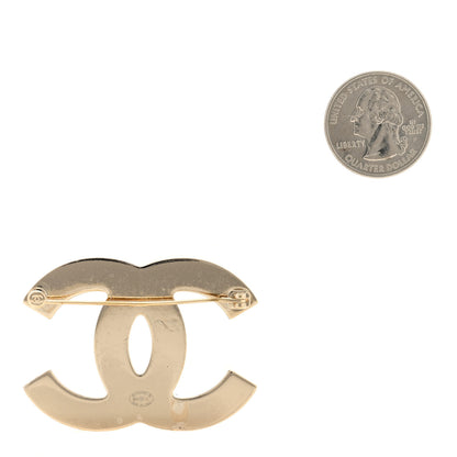 Chanel Enamel CC Brooch Black White Gold 2 of 3