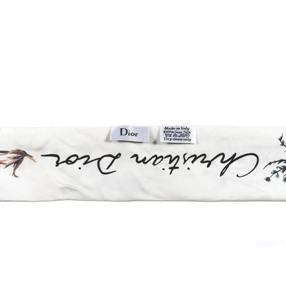 Christian Dior Silk Jardin Champetre Mitzah Scarf White 4 of 4