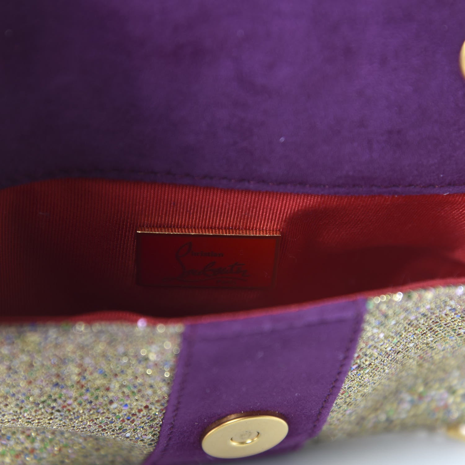Christian Louboutin Glitter Sweety Charity Crossbody Bag Multicolor Gold 8 of 9