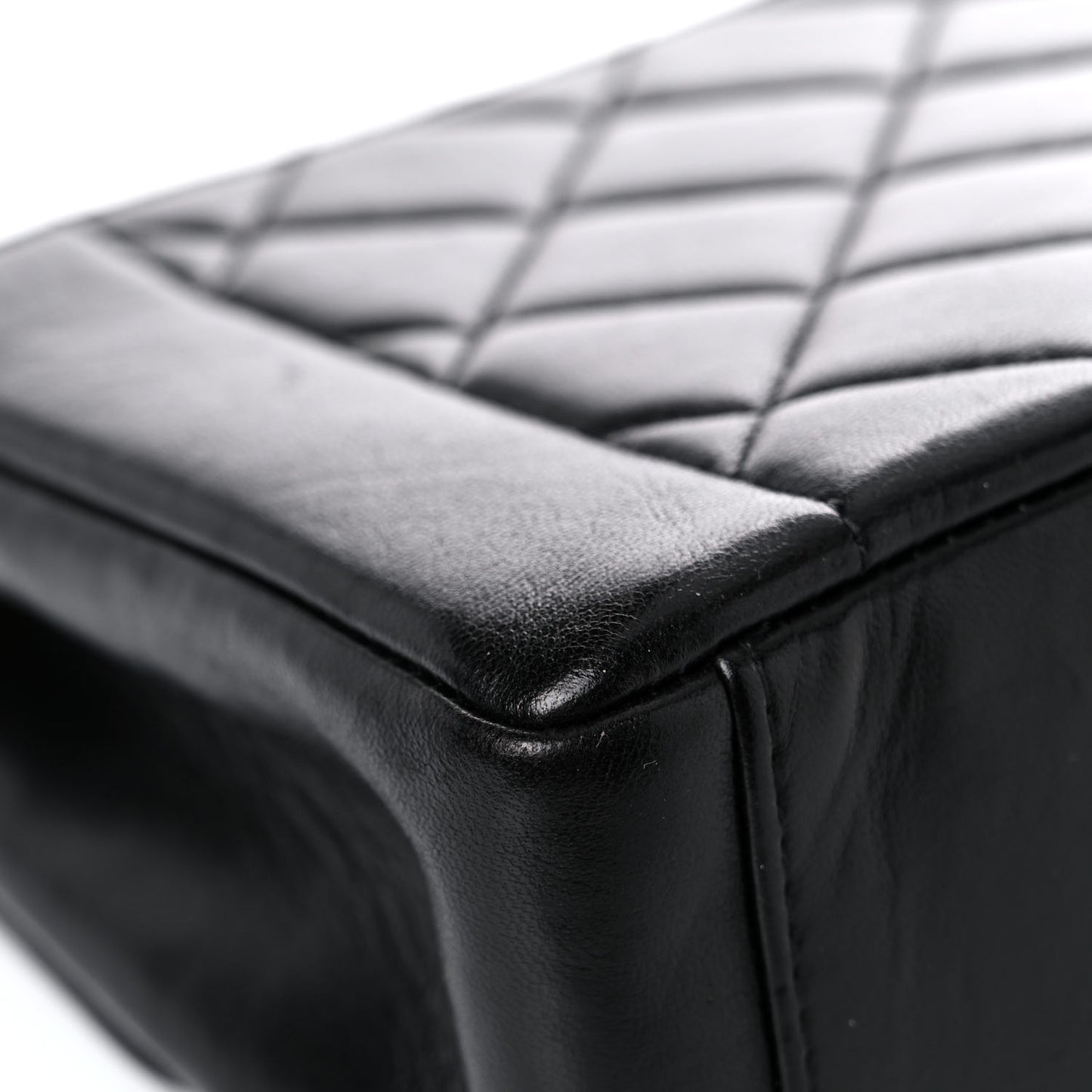 Lambskin Quilted Medium Single Flap Black