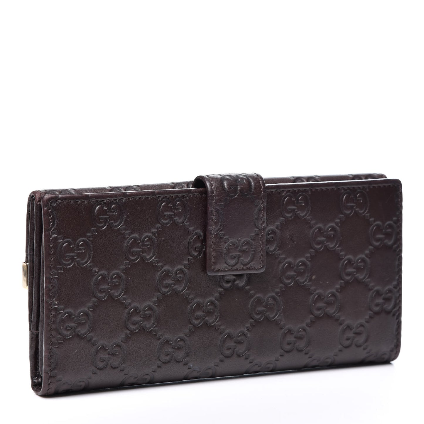 Guccissima Signature Dice Continental Wallet Chocolate