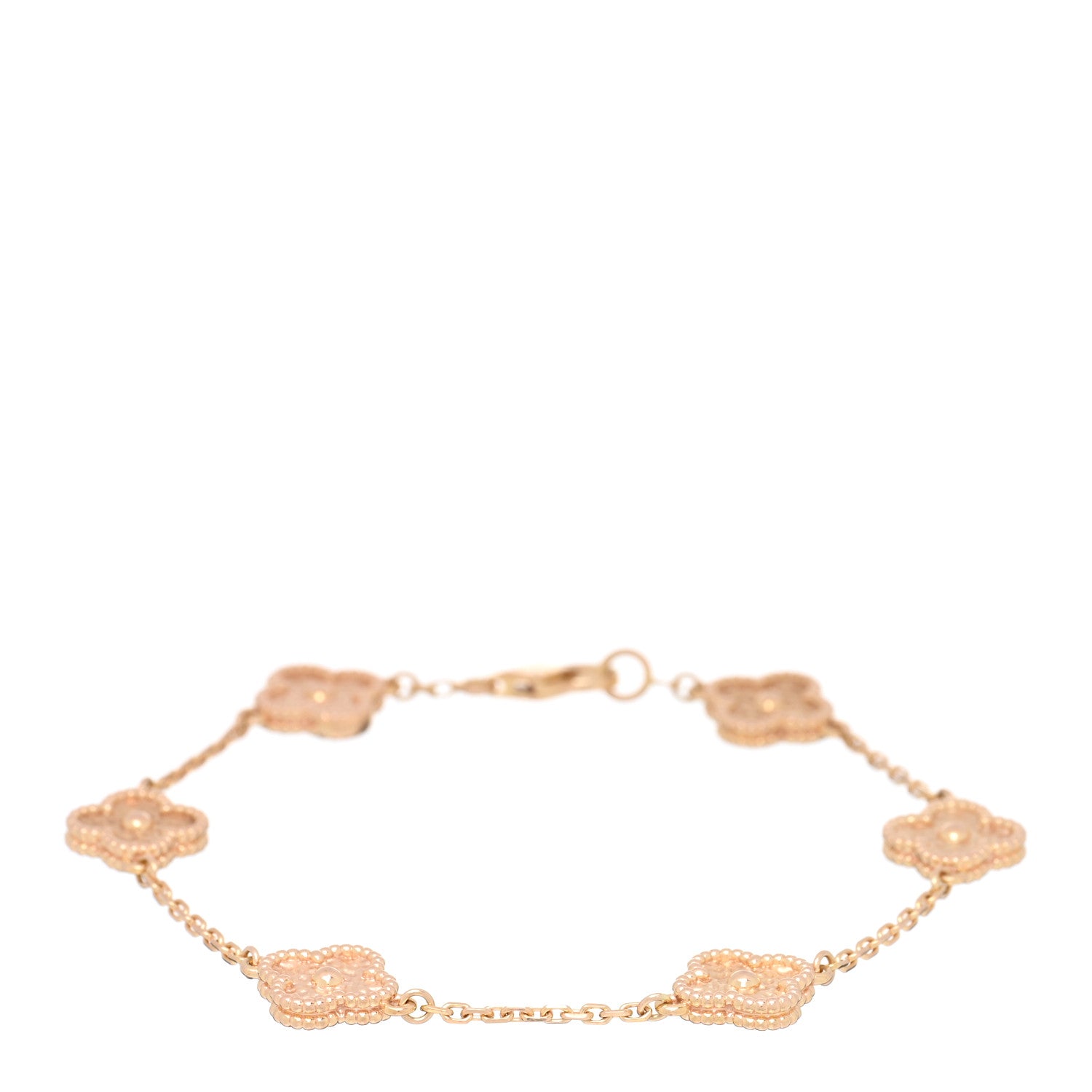 Van Cleef & Arpels 18K Rose Gold 6 Motifs Sweet Alhambra Bracelet 1 of 3