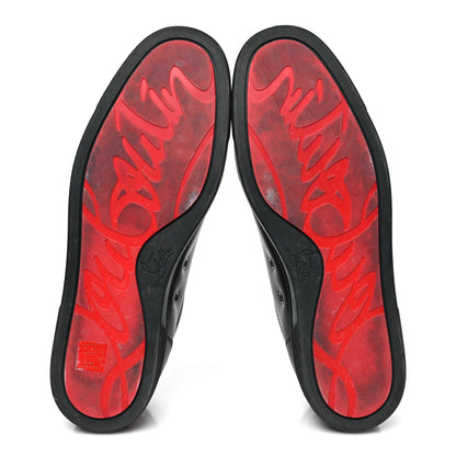 Christian Louboutin Calfskin Mens Louis Junior Flat Sneakers 43.5 Black 6 of 9