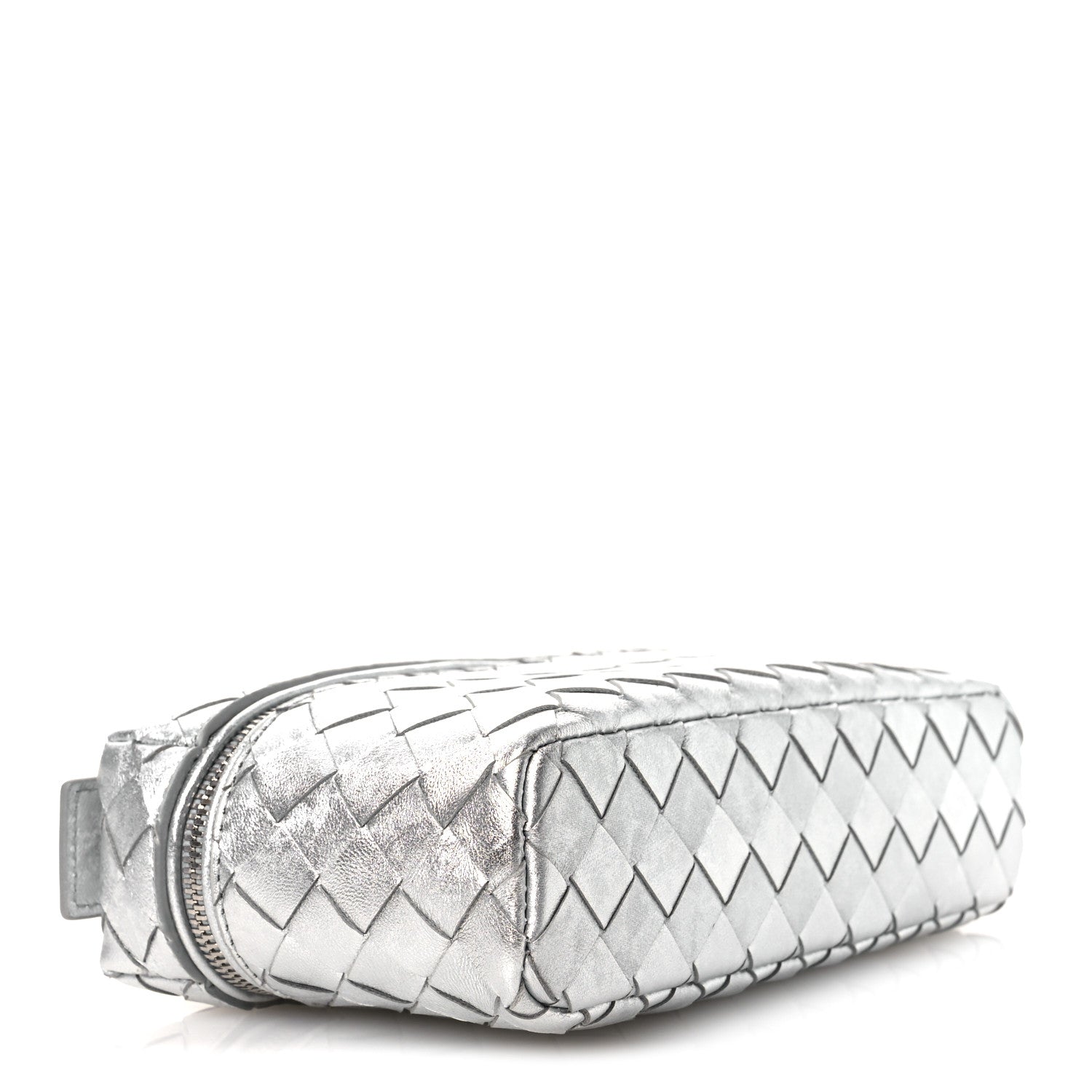 Bottega Veneta Laminated Nappa Intrecciato Bang Bang Vanity Case Silver 4 of 11