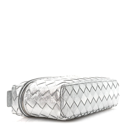 Bottega Veneta Laminated Nappa Intrecciato Bang Bang Vanity Case Silver 4 of 11