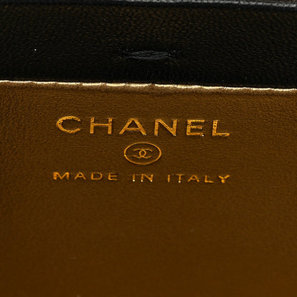 Chanel Lambskin Quilted Vanity Clutch With Chain Black 6 of 12