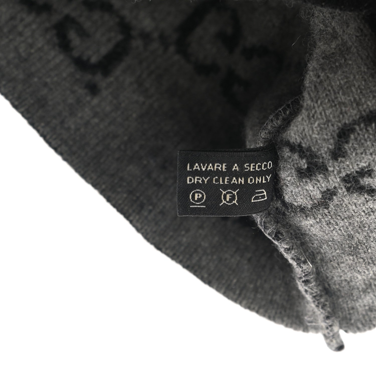 Gucci Cashmere GG Monogram Beanie Hat Black 5 of 7
