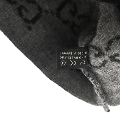 Gucci Cashmere GG Monogram Beanie Hat Black 5 of 7