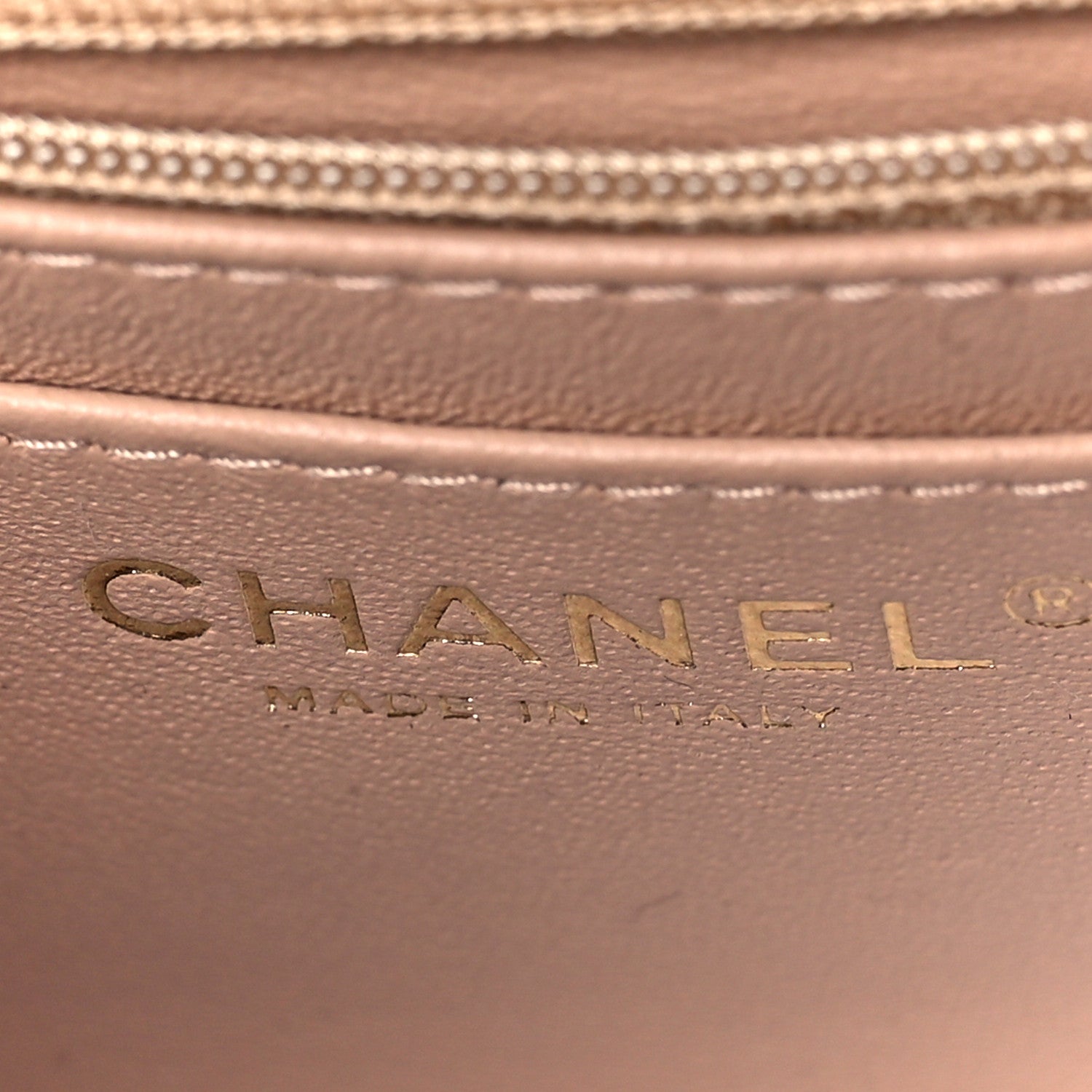 Chanel Lambskin Quilted Mini Rectangular Flap Dark Beige 6 of 12