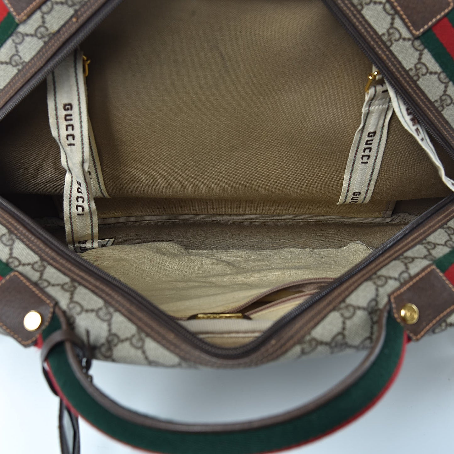Coated Canvas Monogram Suitcase Luggage Brown