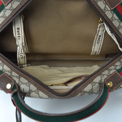 Gucci Coated Canvas Monogram Suitcase Luggage Brown 5 of 11