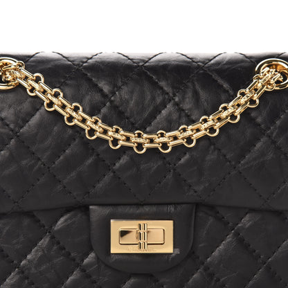 Chanel Aged Calfskin Quilted 2.55 Reissue Mini Flap Black 10 of 11