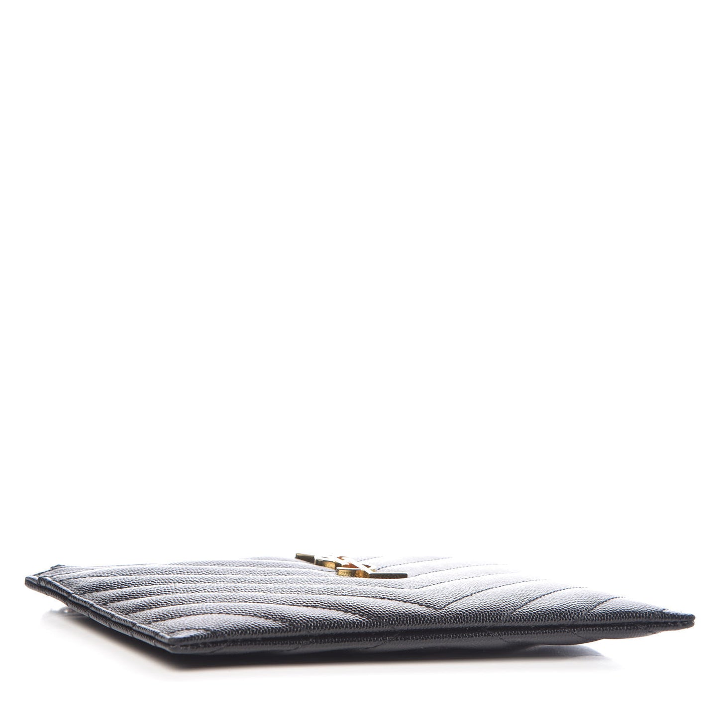 Grain De Poudre Chevron Monogram Bill Pouch Black