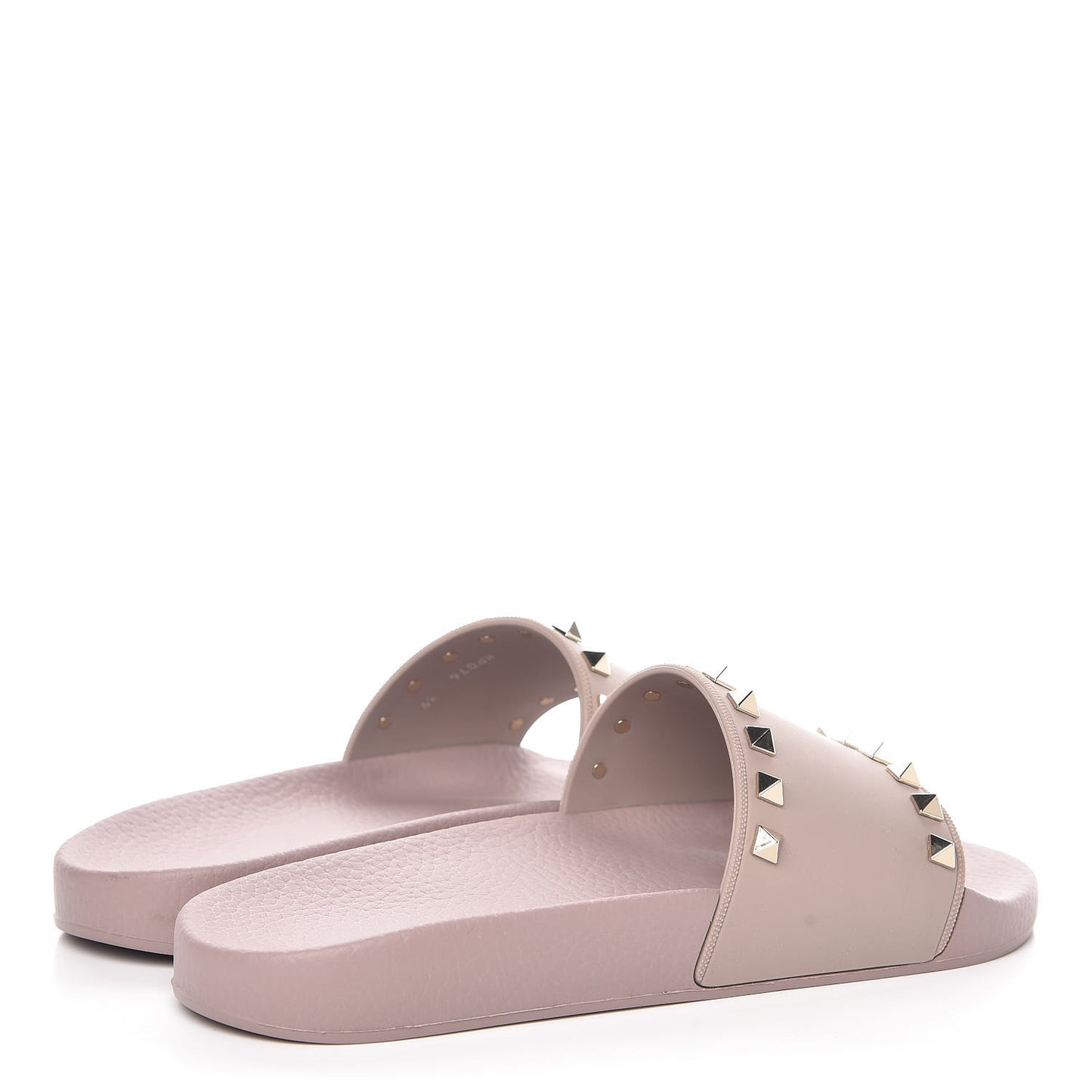 Rubber Rockstud Slide Sandals 39 Poudre