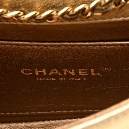 Chanel Metallic Lambskin Quilted Mini Camellia Flap Gold 6 of 12