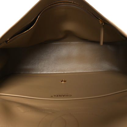 Chanel Suede Calfskin Small Souplissimo Maxi Flap Dark Beige 4 of 9