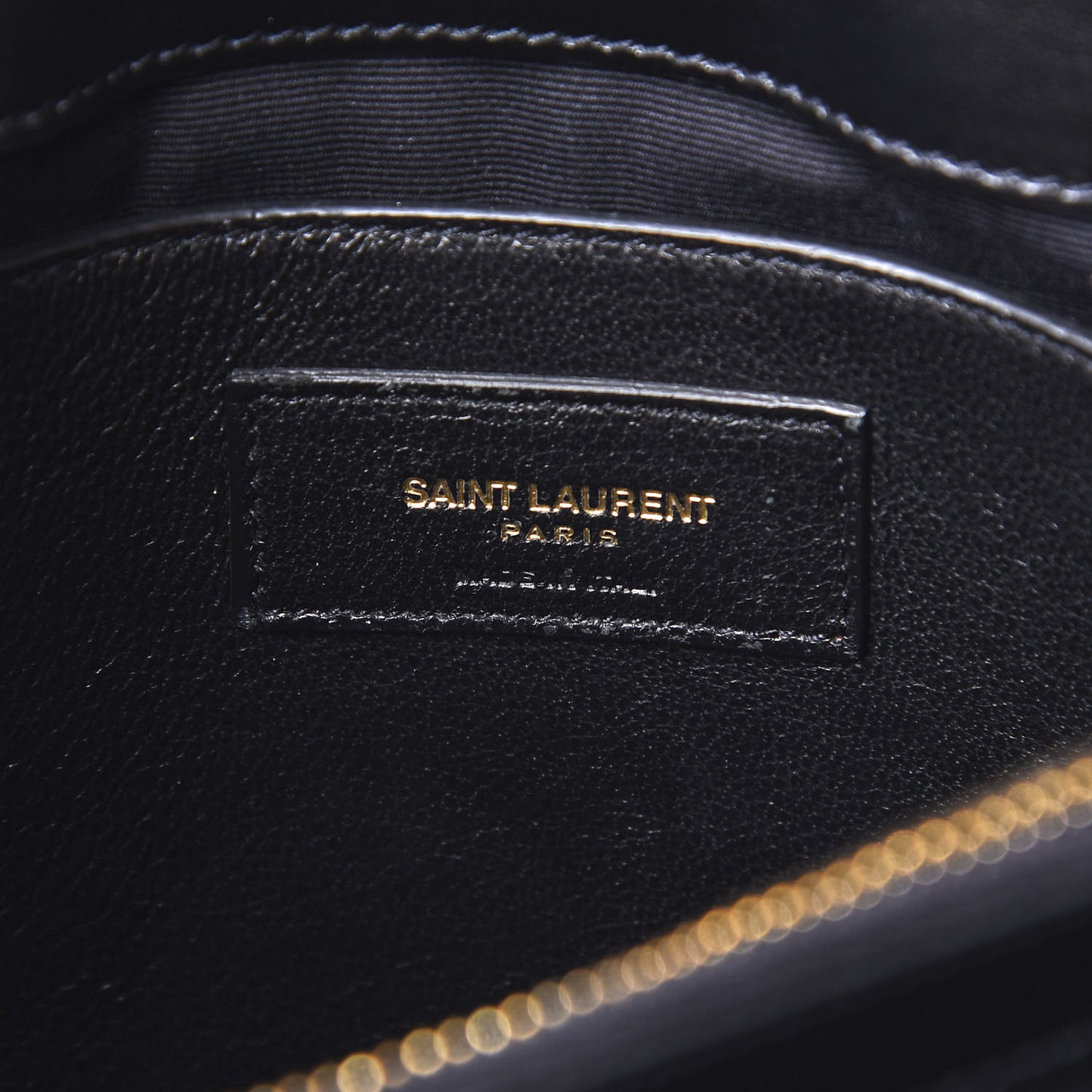 Calfskin Y Quilted Monogram Small Loulou Chain Satchel Black