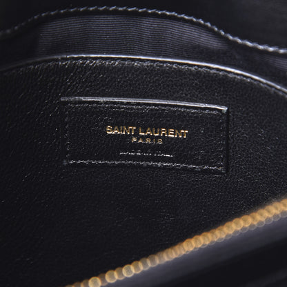 Saint Laurent Calfskin Y Quilted Monogram Small Loulou Chain Satchel Black 6 of 10
