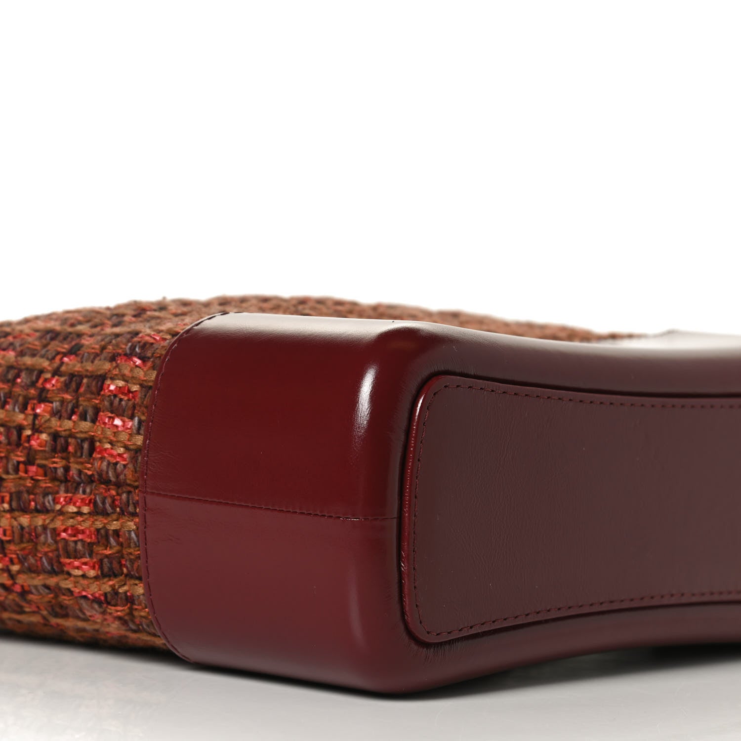 Chanel Tweed Calfskin Medium Gabrielle Hobo Burgundy 9 of 12